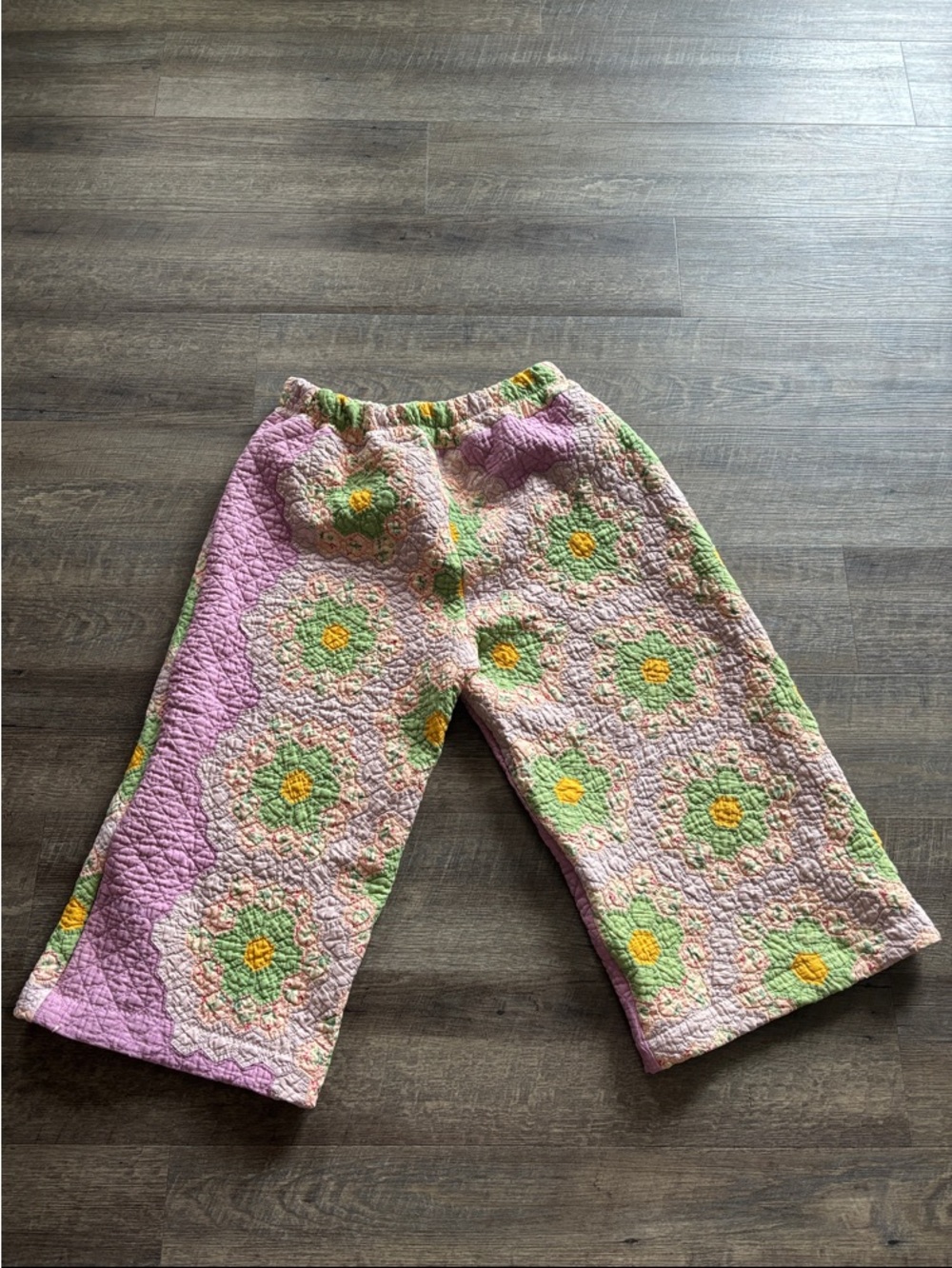 Quilted Floral Pants
